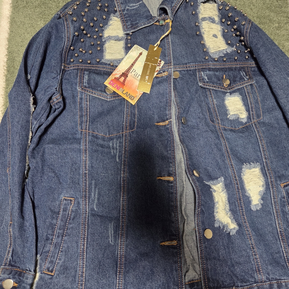 BRANDNEW Embellished Blue Denim Jacket !